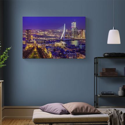 wanddecoratie Erasmusbrug voor in de slaapkamer